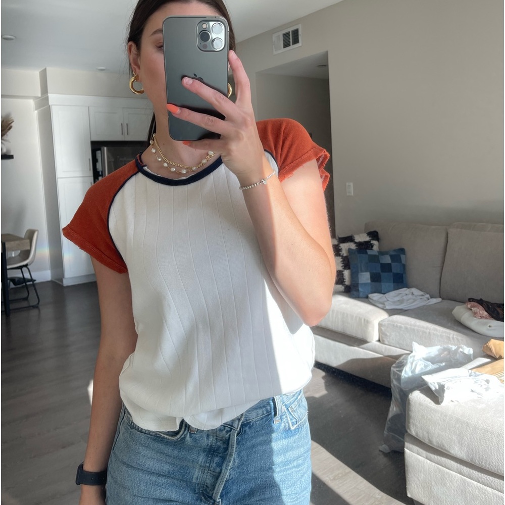 thrifted baseball tee